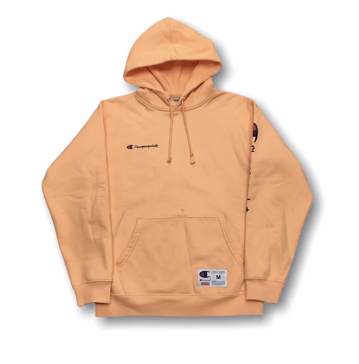 Supreme 16A/W Champion Hooded Sweatshirt シュプリーム チャンピオン プルオーバーパーカー M オレンジ 店舗受取可_画像2