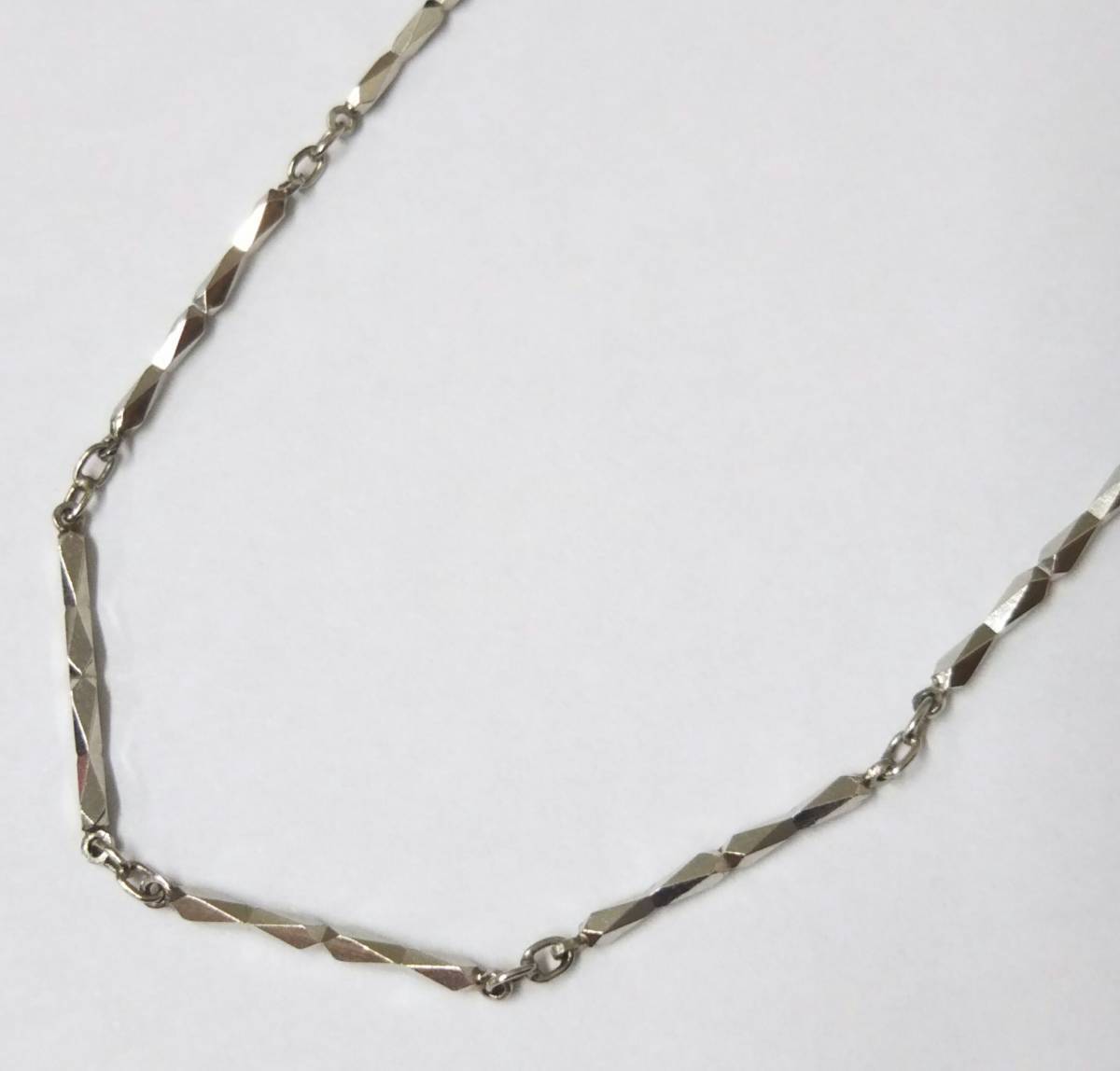 造幣局刻印入り】Pt850 総重量約5.6g 約43cm 切子 デザイン ネックレス