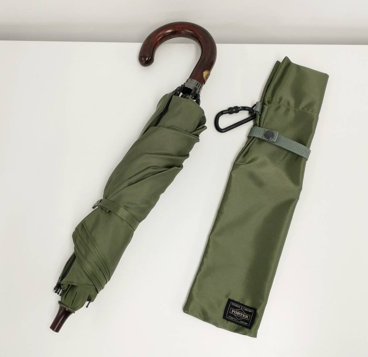 PORTER × 前原光榮商店 ポーター 折りたたみ傘 オリーブ
