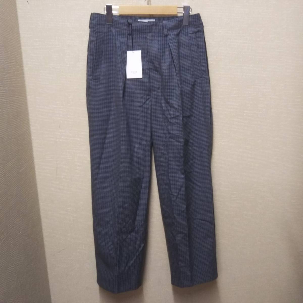 新入荷 FIVE 19A/W YOKE COLORS YK19AW0048P グレー S ウール ワイドスラックスパンツ PLAIDヨーク GREY TROUSERS WIDE 1TUCK WOOL PLAID Sサイズ 新入荷 FIVE 19A/W YOKE COLORS YK19AW0048P グレー S ウール ワイドスラックスパンツ PLAIDヨーク GREY TROUSERS WIDE 1TUCK WOOL PLAID Sサイズ