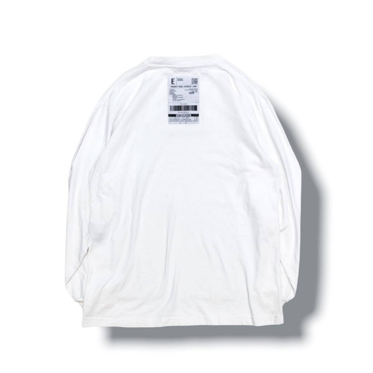 20ss VETEMENTS Patch Logo Print L/S Tee S WHITE ヴェトモン パッチ