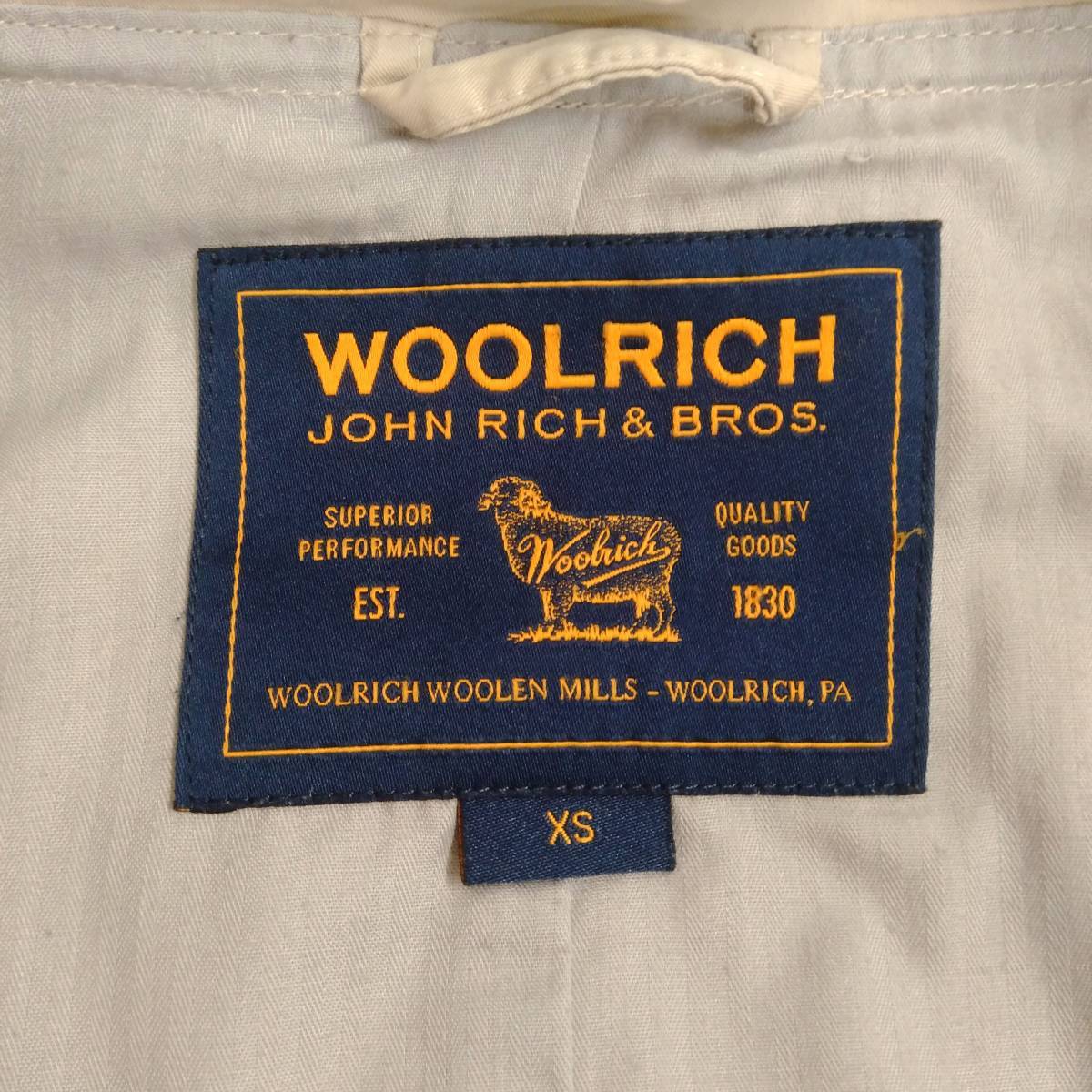 WOOLRICH ウールリッチ レディース モッズコート フーディーコート ベージュ XS ダブルチャック 店舗受取可_画像4