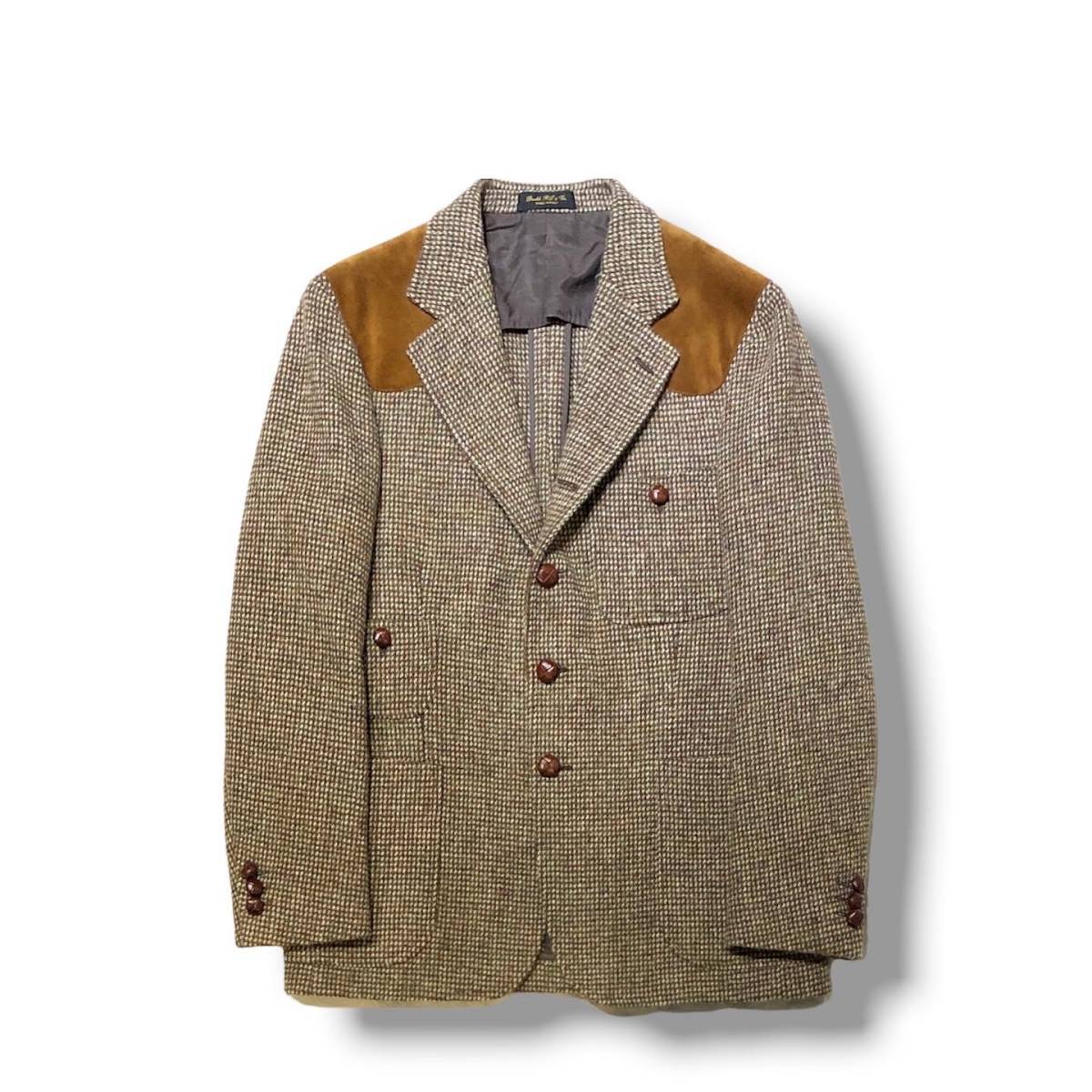 RRL RALPH LAUREN HARRIS TWEED HUNTING JKT MADE IN ITALY テーラードジャケット ラルフローレン 50着限定 定価19.4 サイズ:42_画像1