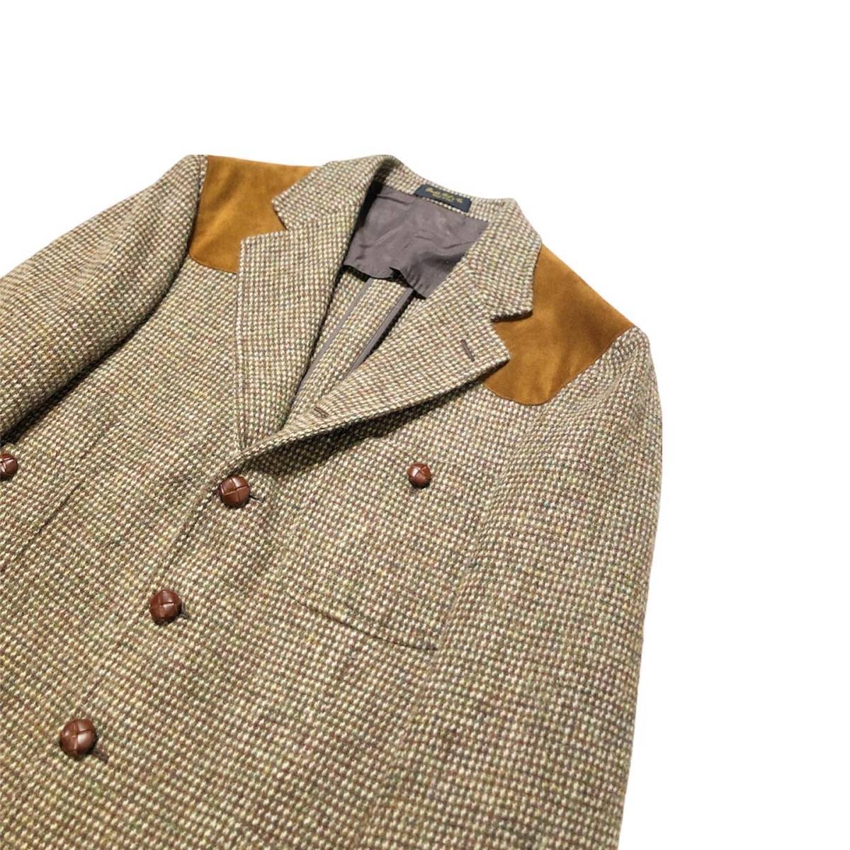 RRL RALPH LAUREN HARRIS TWEED HUNTING JKT MADE IN ITALY テーラードジャケット ラルフローレン 50着限定 定価19.4 サイズ:42_画像4