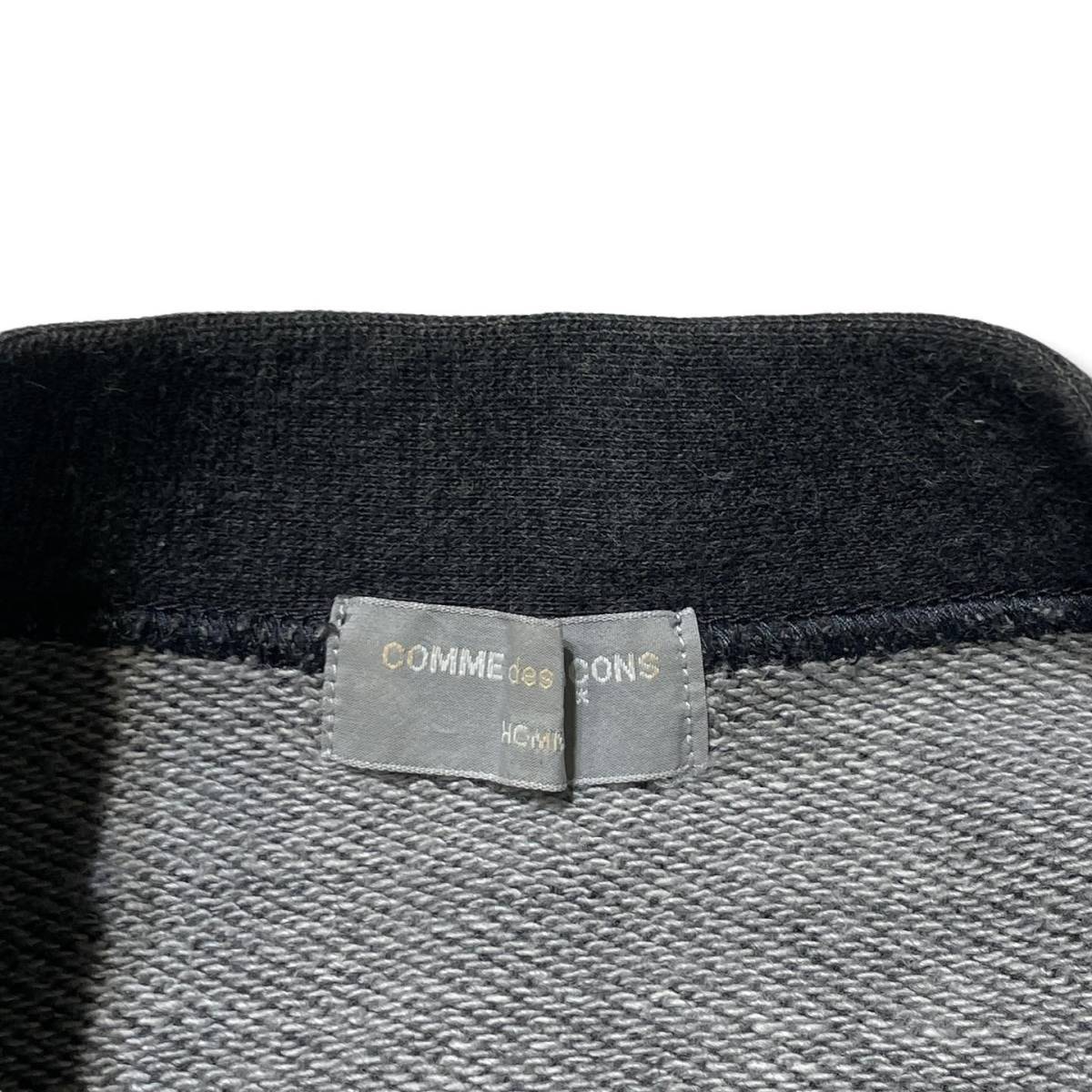 98aw 田中期 COMME des GARCONS HOMME sweat docking wool cardigan コムデギャルソンオム スウェットドッキングウールカーディガン_画像4