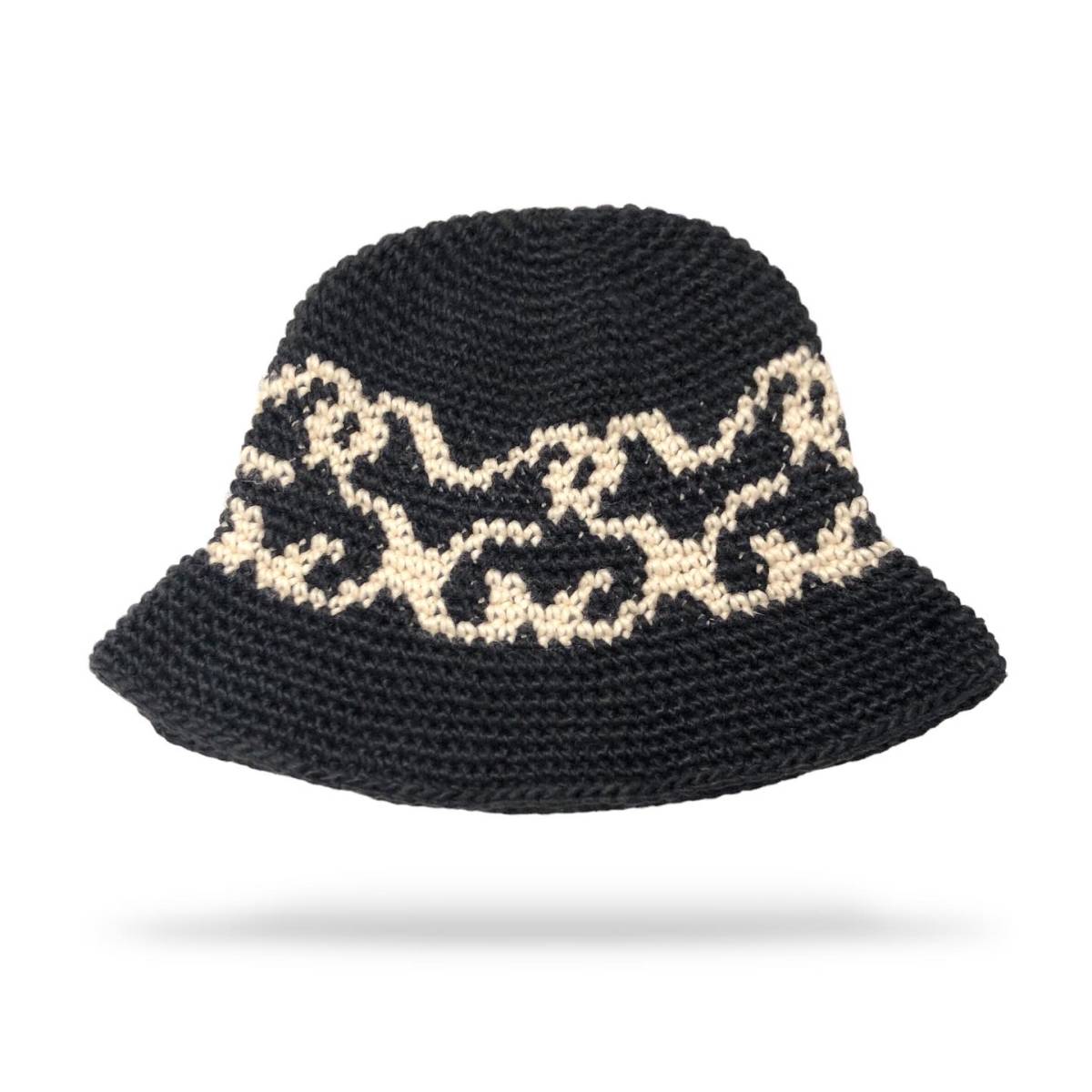 stussy SS KNIT BUCKET HAT Black