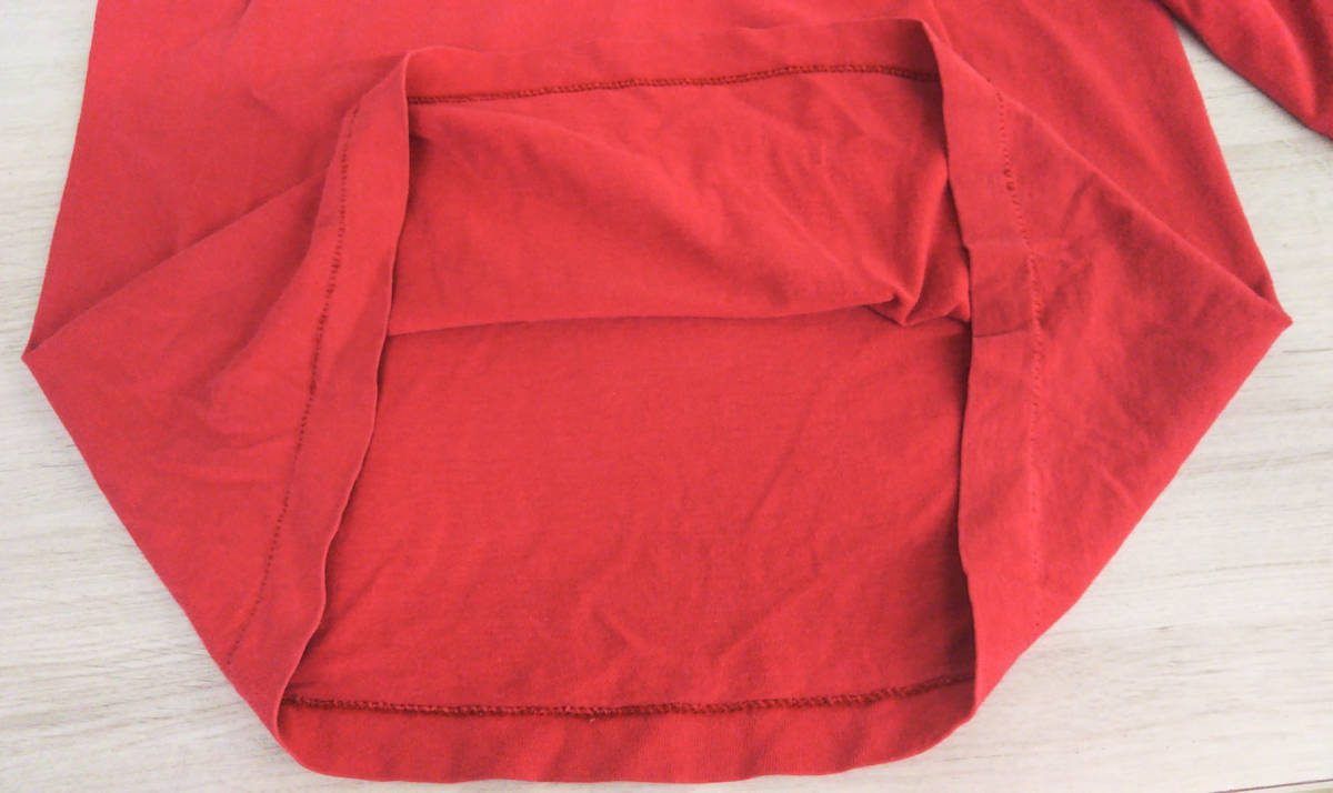 OLD STUSSY オールドステューシー 80s 長袖Tシャツ IRIEROOTS 黒タグ レッド 赤 米国製 MADE in USA コットン メンズ [M]_画像5