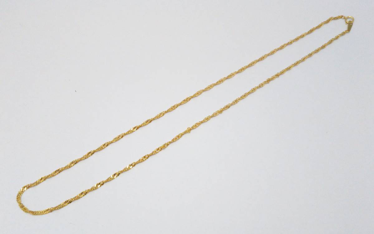 K18 約50cm ネックレス 約5.2g スクリュー チェーン幅:約0.1cm 店舗
