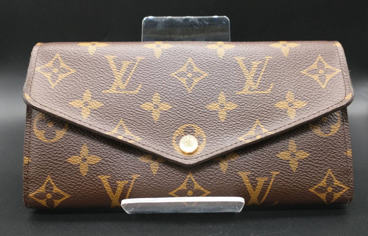 即決】LOUIS VUITTON ルイヴィトン モノグラム ポルトフォイユ・サラ M60531 長財布 ブラウン ゴールド金具 