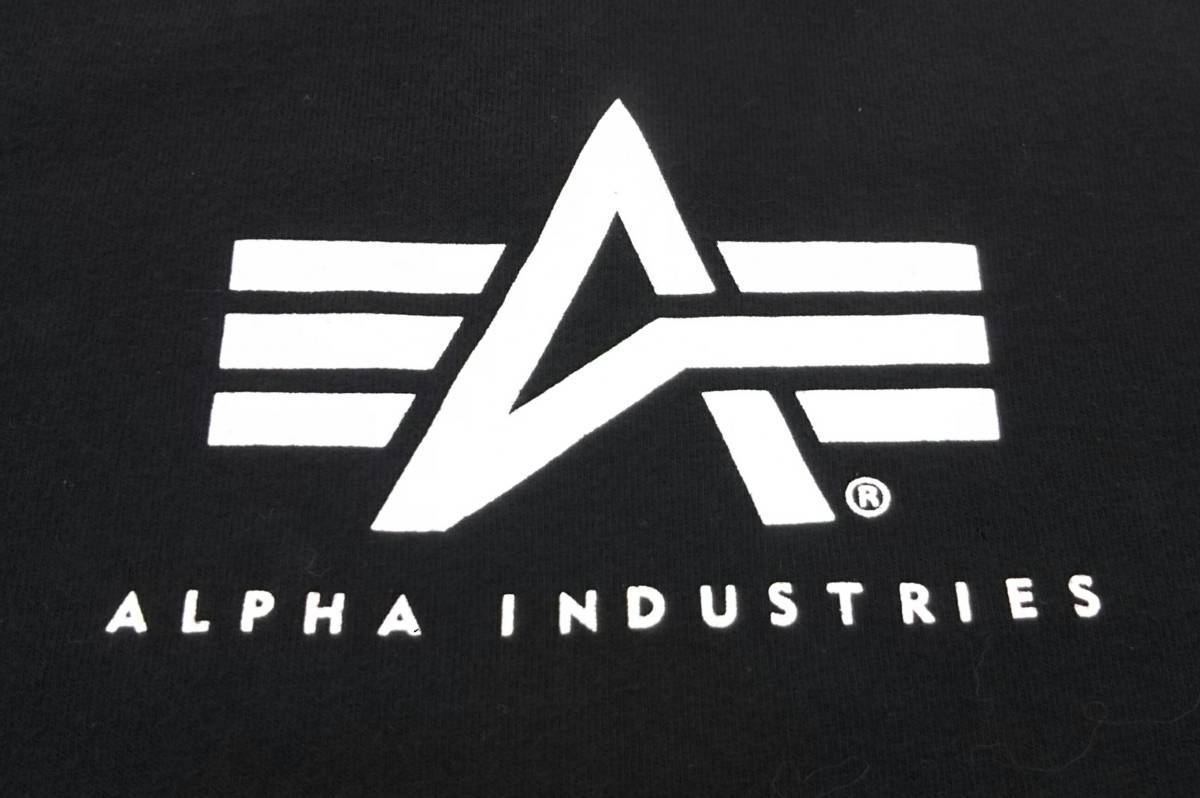 ALPHA INDUSTRIES アルファインダストリーズ 長袖 Tシャツ 子供用 キッズ用 黒 ブラック サイズ140 綿100%_画像4