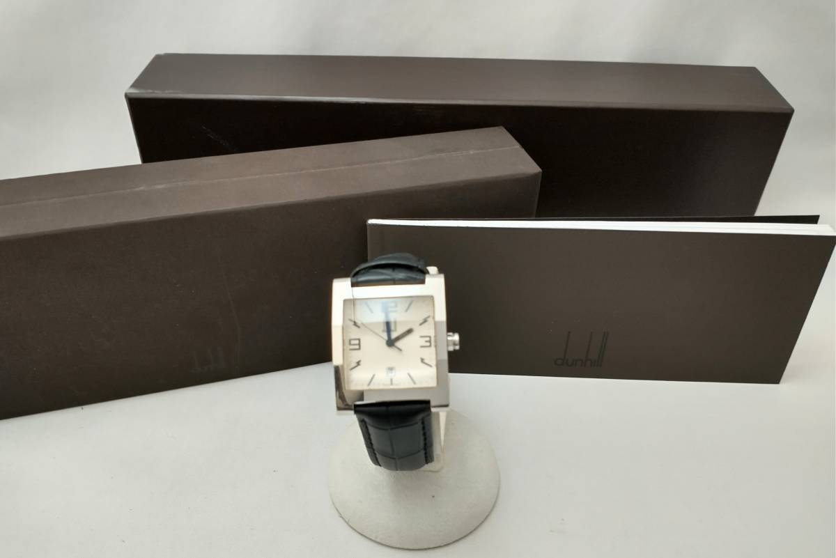 Dunhill ダンヒル UF47318 8031 腕時計 スクエア アナログ デイト クォーツ メンズ 非オリジナルベルト 店舗受取可