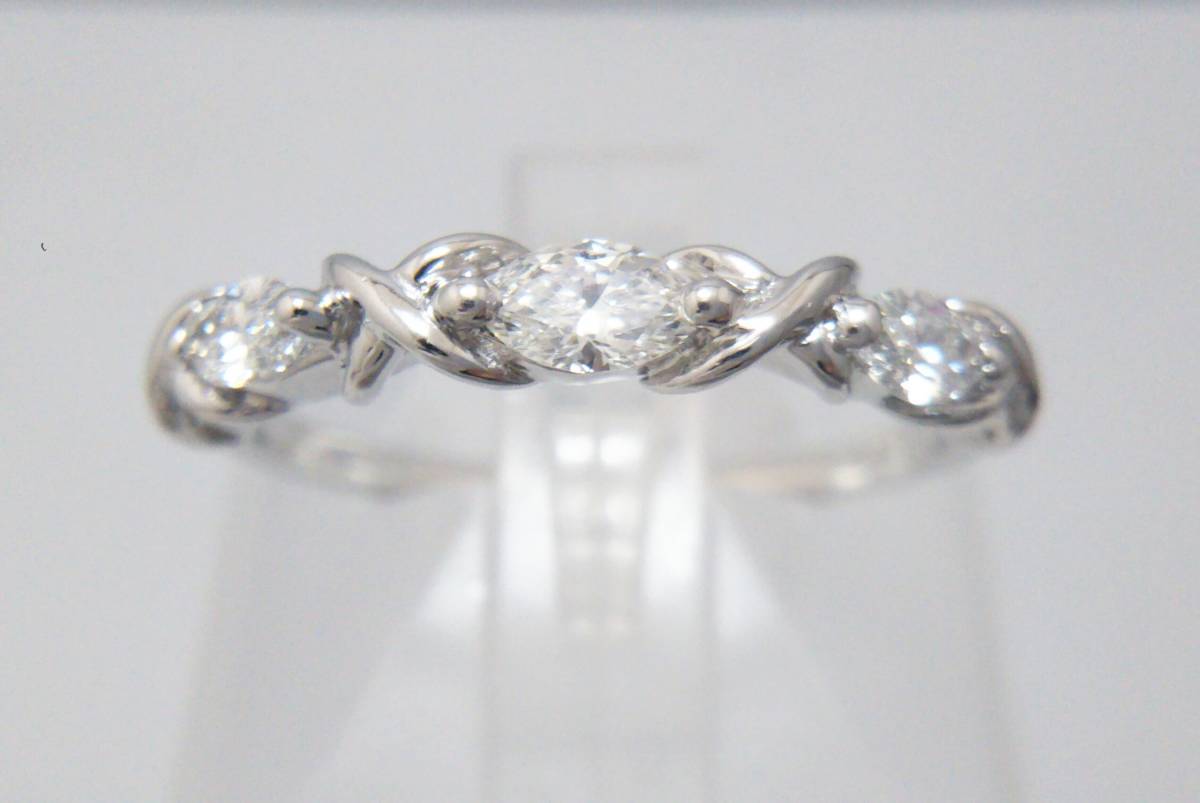 K18WG ダイヤモンド リング 0.35ct-