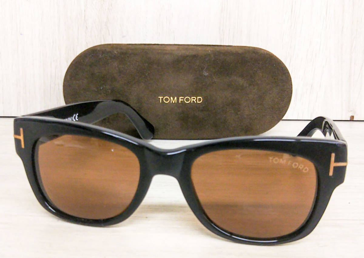 日本に TOMFORD トムフォード サングラス [TF58] Cary ブラウン系レンズ スクエアレンズ イタリア製 メンズ [ケース付き] トムフォード
