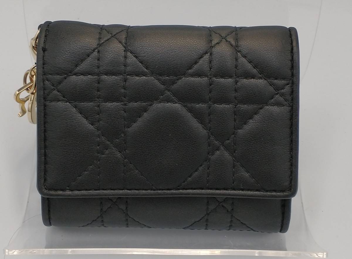 最安価格 Christian Dior LADYDIOR カナジュ ブラック 財布　クリスチャンディオール 女性用財布