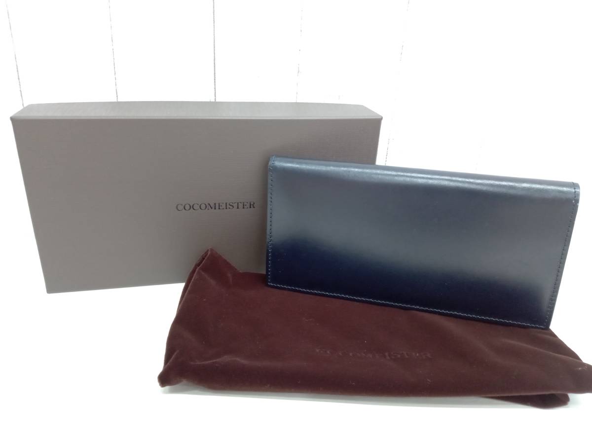 素晴らしい価格 COCOMEISTER/ココマイスター/ブライドルレザーシリーズ/ネイビー系/長財布/二つ折り財布/箱付き 長財布(小銭入れなし) 素晴らしい価格 COCOMEISTER/ココマイスター/ブライドルレザーシリーズ/ネイビー系/長財布/二つ折り財布/箱付き 長財布(小銭入れなし)