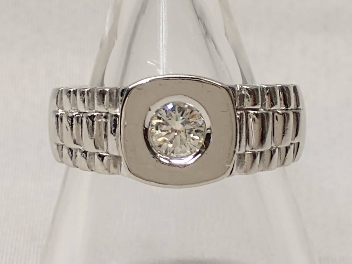 Disney ディズニー ダイヤ 0.22ct Pt900 D EX リング 鑑 (新品、未使用