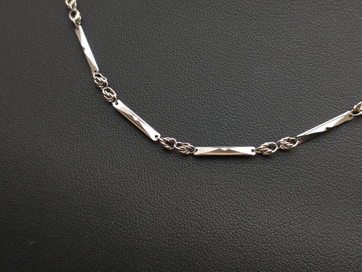デザイン チェーン ネックレス Pt850 42cm 11.3g プラチナ ホール