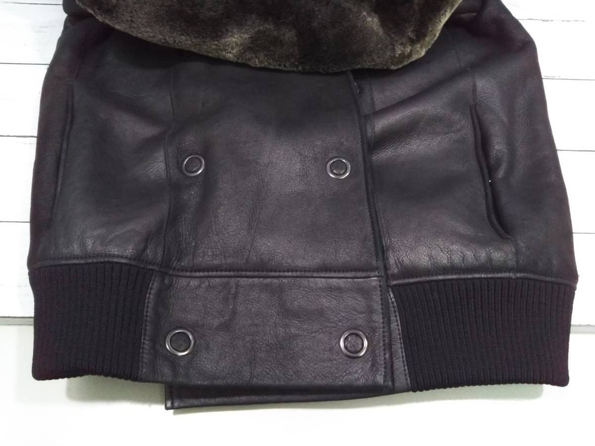 Y-3 ワイスリー レザージャケット 裏ボア リブ切替 YOHJI YAMAMOTO 羊