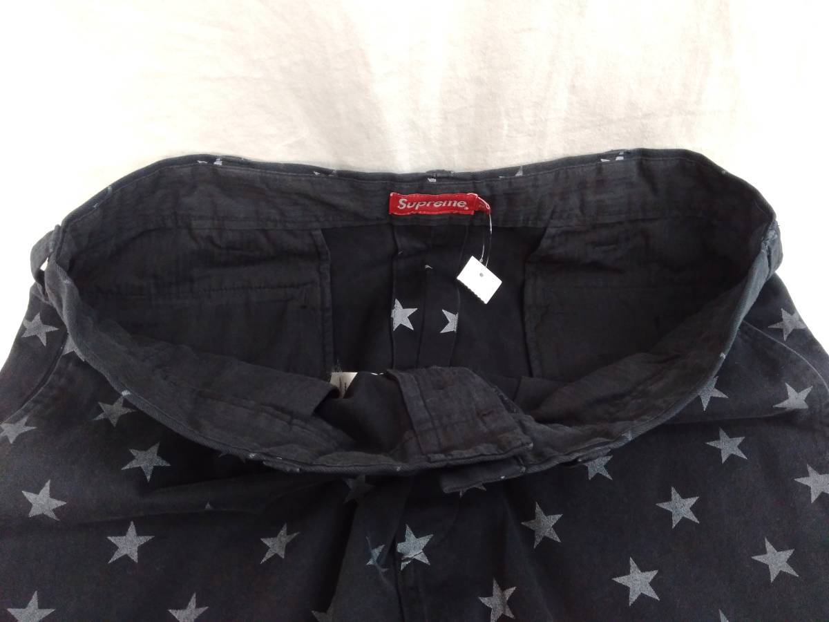 22ss supreme chino pant black stars 34 早者勝ち! growthcenter