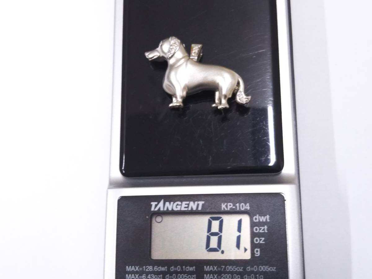クリーニング済】K18WG ホワイトゴールド トップ ブローチ 総重量約8.1g ダイヤ0.09ct 犬 dog デザイン |  sweatreno.com