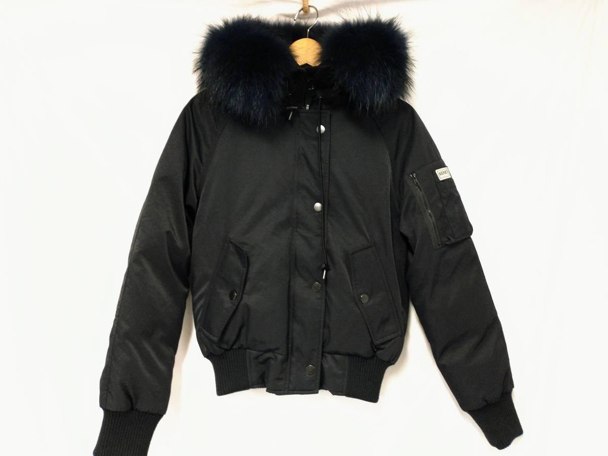 KENZO ケンゾー Puffa Short Fur Bomber Biker Jacket F762BL032550