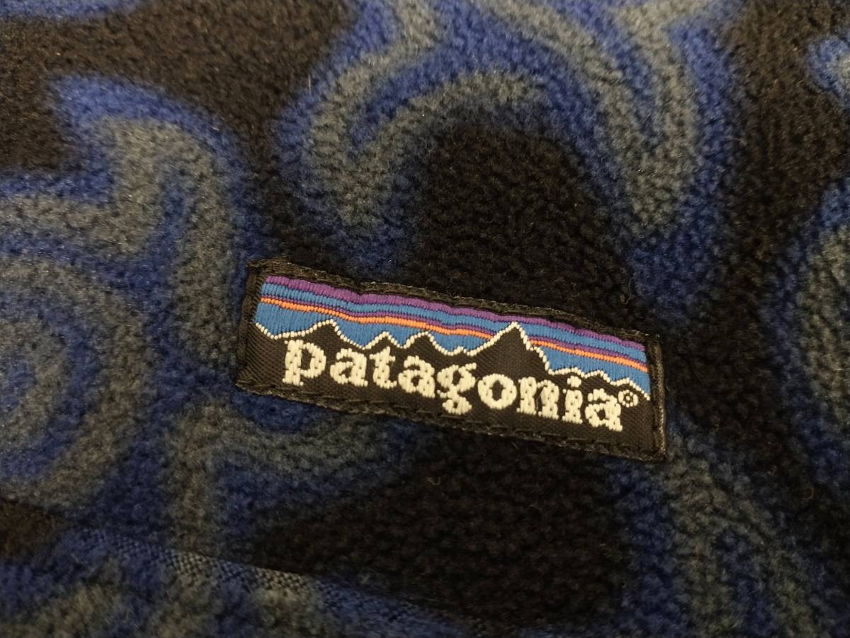 Patagonia パタゴニア ZEN TURTLES ゼンタートル スナップT フリース カナダ製 サイズS ブルー 亀柄 店舗受取可_画像5