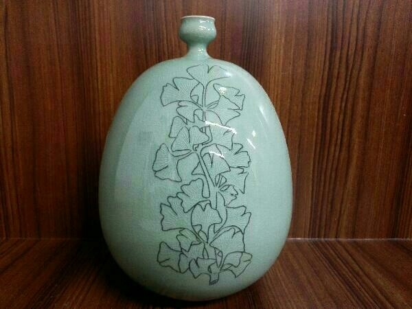 話題の人気 韓国人間国宝 釜谷陶器 中相浩 松南 花瓶 つほ 箱破損 花瓶