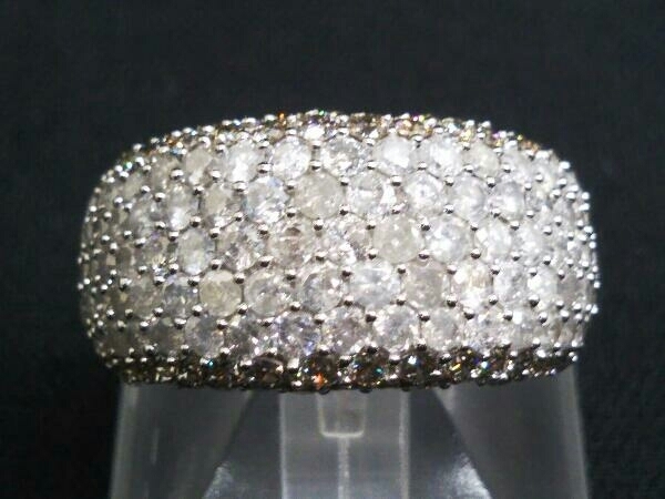K18 18金 WG ホワイトゴールド #14.5 ダイヤモンド D2.64ct 総重量