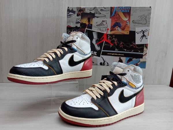 NIKE ナイキ UNION ユニオン AIR JORDAN 1 RETRO HIGH OG NRG VARSITY RED WOLF GREY BV1300-106 エアジョーダン ワン 26.5cm_画像1