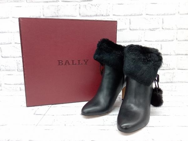 未使用品 BALLY バリー ショートブーツ サイズ37 黒 ブラック 箱付き 店舗受取可_画像1