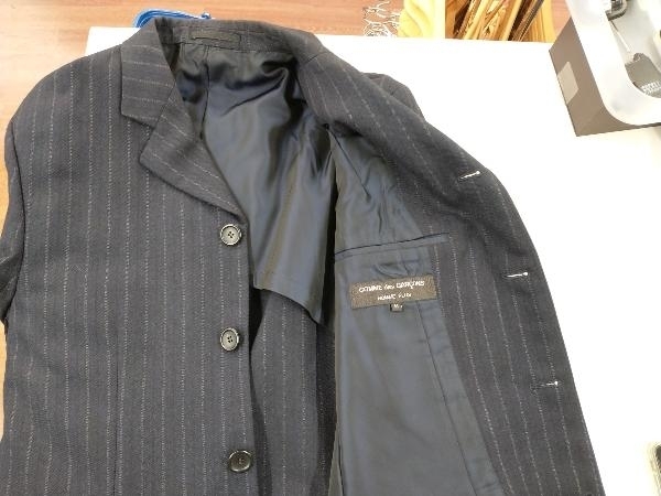 COMME des GARCONS HOMME PLUS 98AW コムデギャルソン PS-04001M 4Bセットアップジャケット サイズM ネイビー ストライプ 店舗受取可_画像4