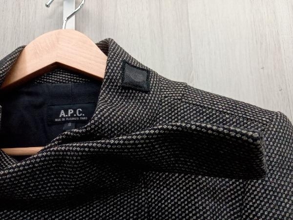 A.P.C レディース コート サイズS グレー ロング マグネット 冬_画像8