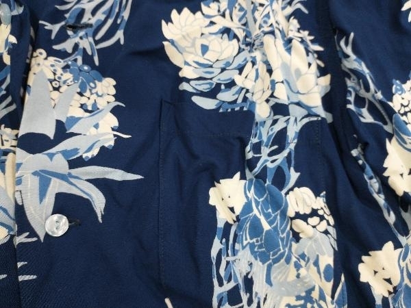 夏 PHERROW'S フェローズ アロハシャツ ハワイアンシャツS/S HAWAIIAN SHIRT 多肉植物 17s-サキュレント ブルー 40_画像4