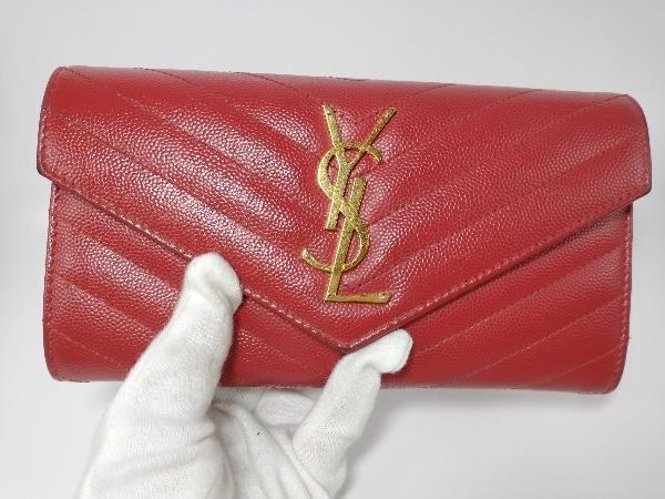 YSL 長財布 レッド-