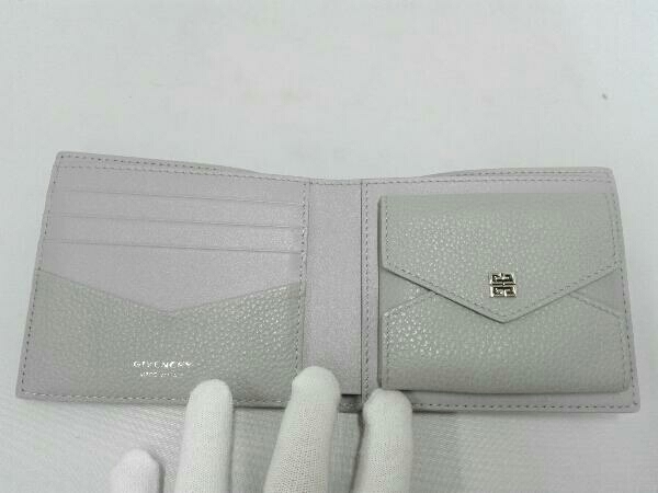 GIVENCHY ジバンシィ イタリア製 BILLFOLD 4CC 二つ折り財布 BK6090K18A 030 CALF レザー グレー 箱付き 店舗受取可_画像4