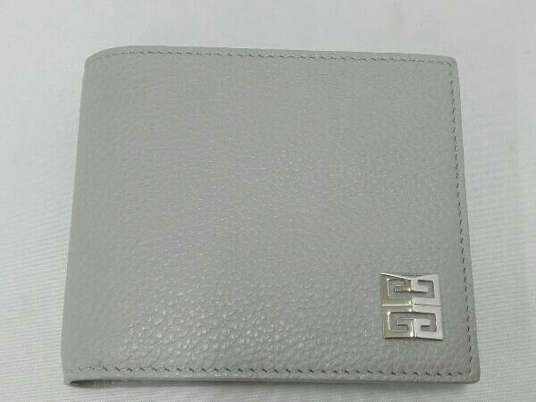 GIVENCHY ジバンシィ イタリア製 BILLFOLD 4CC 二つ折り財布 BK6090K18A 030 CALF レザー グレー 箱付き 店舗受取可_画像1