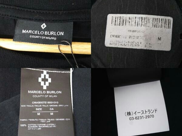 美品 MARCELO BURLON マルセロバーロン WOLF EAGLE 長袖Tシャツ ロンT ブラック メンズ Mサイズ ストリート 店舗受取可_画像4