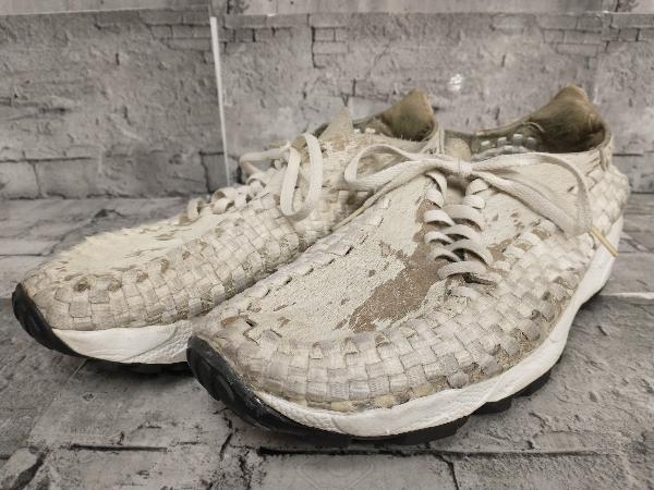 NIKE AIR FOOTSCAPE WOVEN HIDE OUT ナイキ エア フットスケープ ウーブン ハイドアウト 26.0cm スニーカー 314210-012 ホワイト_全体的に使用感あり