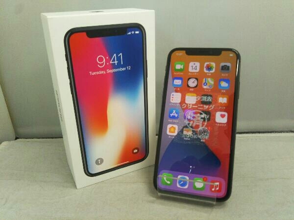 Apple MQAX2J/A iPhone X 64GB スペースグレイ SIMロック解除済み