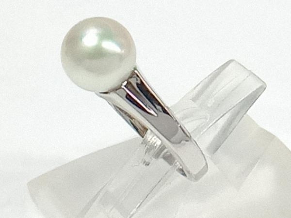 造幣局刻印】 Pt900 (総3.9g) #8 真珠 パール0.325ct リング 指輪