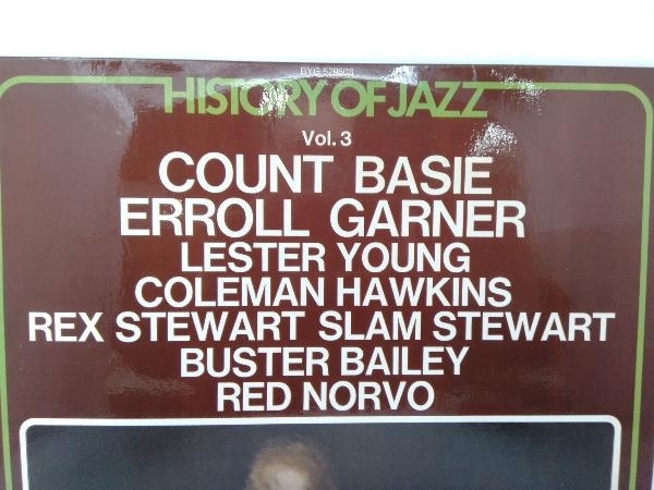 HISTORY OF JAZZ Vol.3 COUNT BASIE・ERROLL GARNER・LESTER YOUNG・COLEMAN HAWKING・REX STEWART SLAM STEWART・BUSTER BAILEY (LP)_画像2