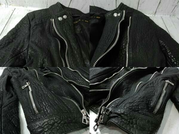 即完売 コラボ H&M x BALMAIN レザー羊革ライダースジャケット 44 www ...
