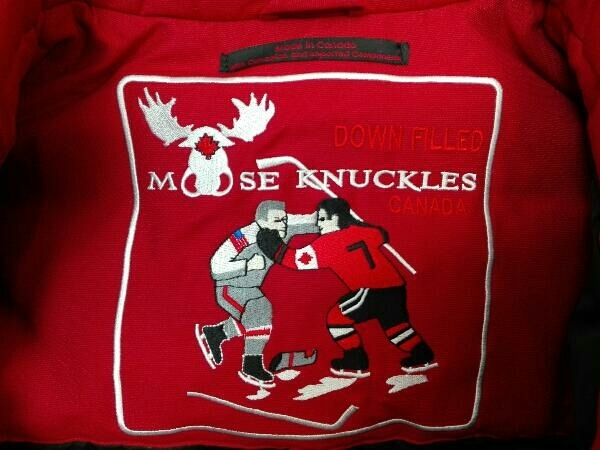 MOOSE KNUCKLES Ballistic Bomber ダウンジャケット レッド MOOSE KNUCKLES Ballistic Bomber ダウンジャケット レッド