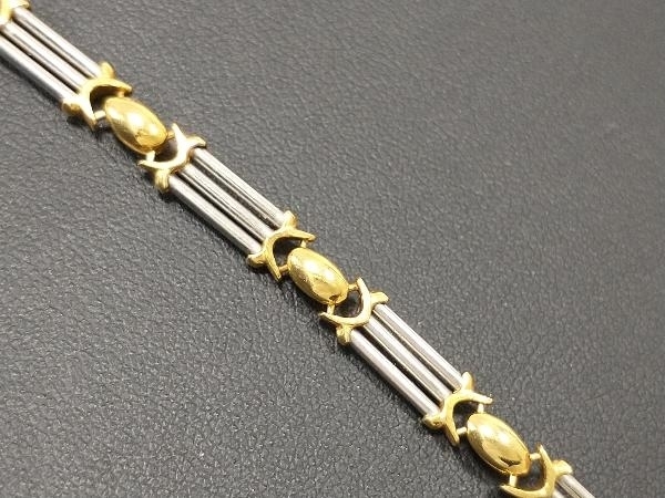 正規逆輸入品】 K18 Pt850 コンビ デザインネックレス 29g 62cm 18K 18