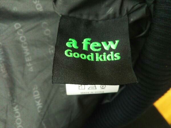 a few Good kids アフューグッドキッズ Lサイズ ブラック グリーン 3D LOGO VARSITY JACKET ストリート バックロゴ有 スタジャン メンズ_画像4