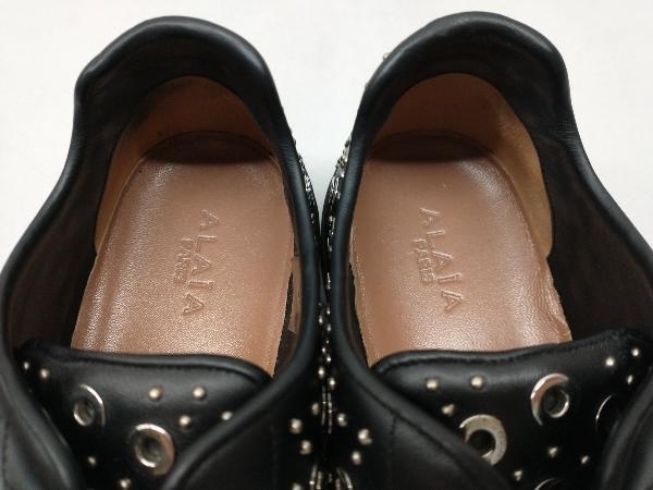 ALAIA ARAI a black 37 sneakers studs Italy made 