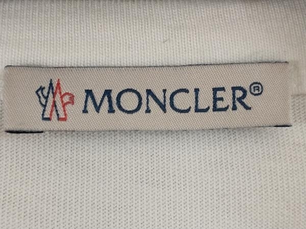MONCLER モンクレール maglia t-shirt F10918C72810 8390T メンズ 半袖 Tシャツ M ホワイト Made in TURKEY 左脇右肩汚れあり_画像3