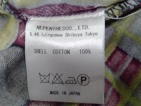 Rebuild by Needless ドッキングジップアップネルシャツ 長袖シャツ メンズ Sサイズ 綿100% レッド系 チェック柄 日本製_画像8