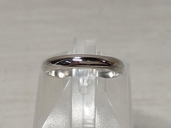 Pt850プラチナ 甲丸 リング サイズ約11号 総重量約3.7g 仕上げ済