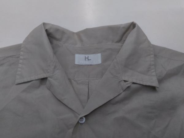 HERILL へリル Cotton Silk Open Collar Shirt 22-050-HL-8060-1 ベージュ サイズ3 半袖 オープンカラー シャツ ビッグシルエット_画像3